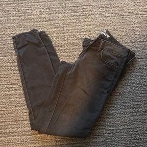 Grey skinny jeans with vintage wash